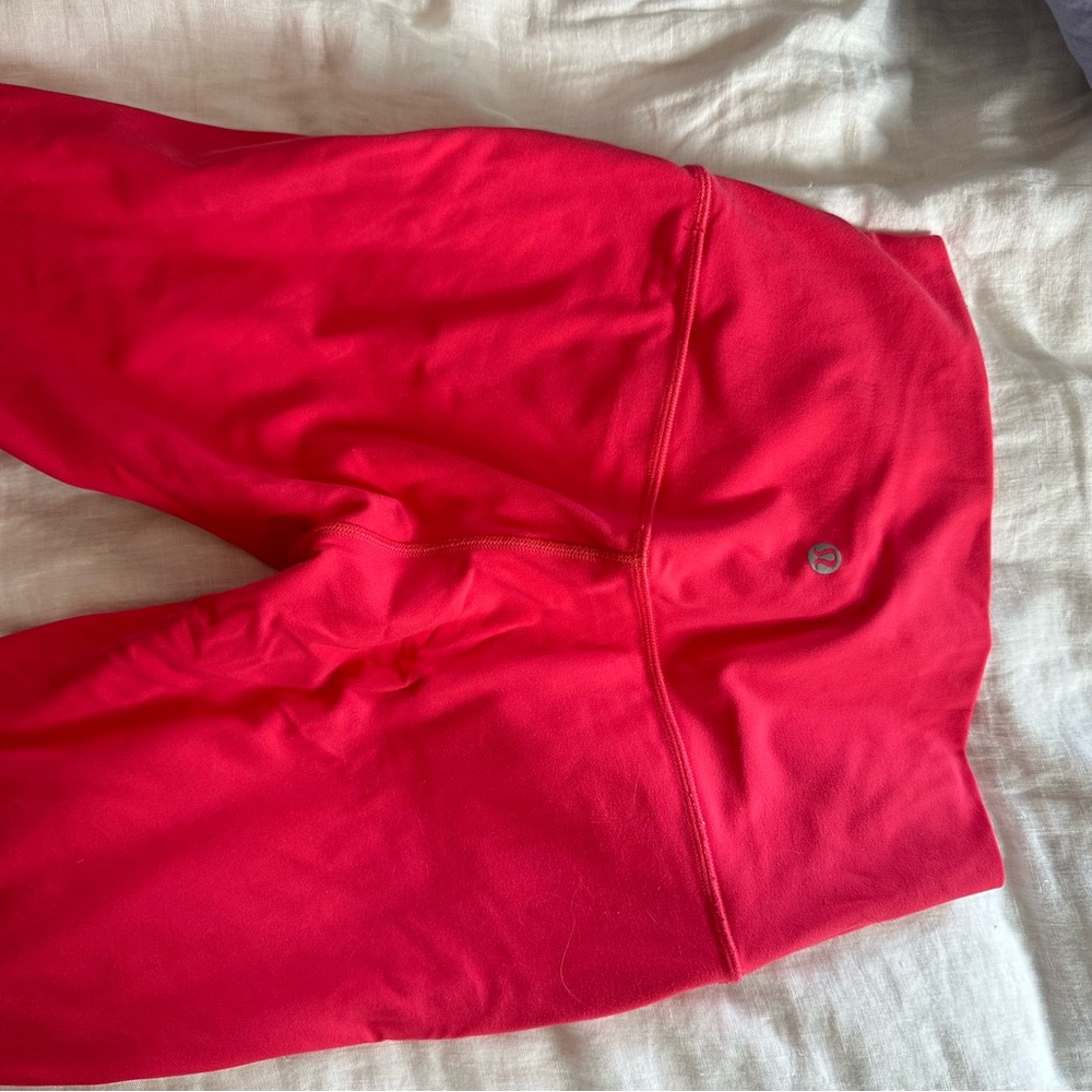 Lululemon Align Leggings bright coral color